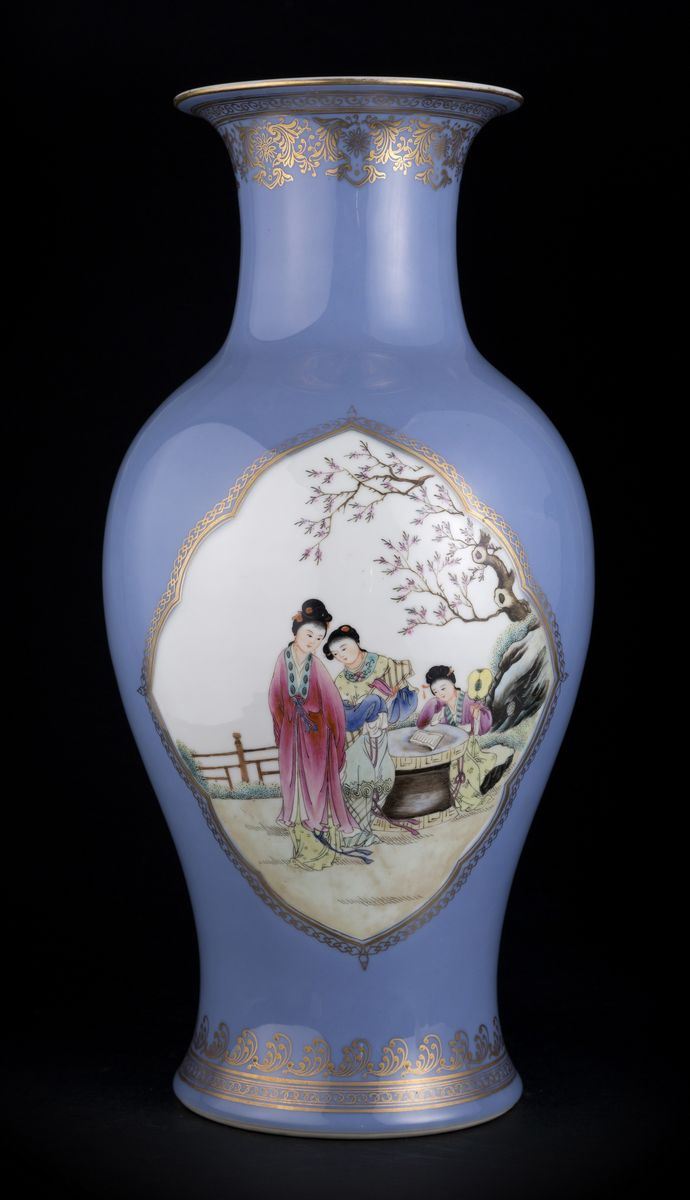 Vaso in porcellana, Famiglia Rosa, Cina, seconda metà del XX secolo