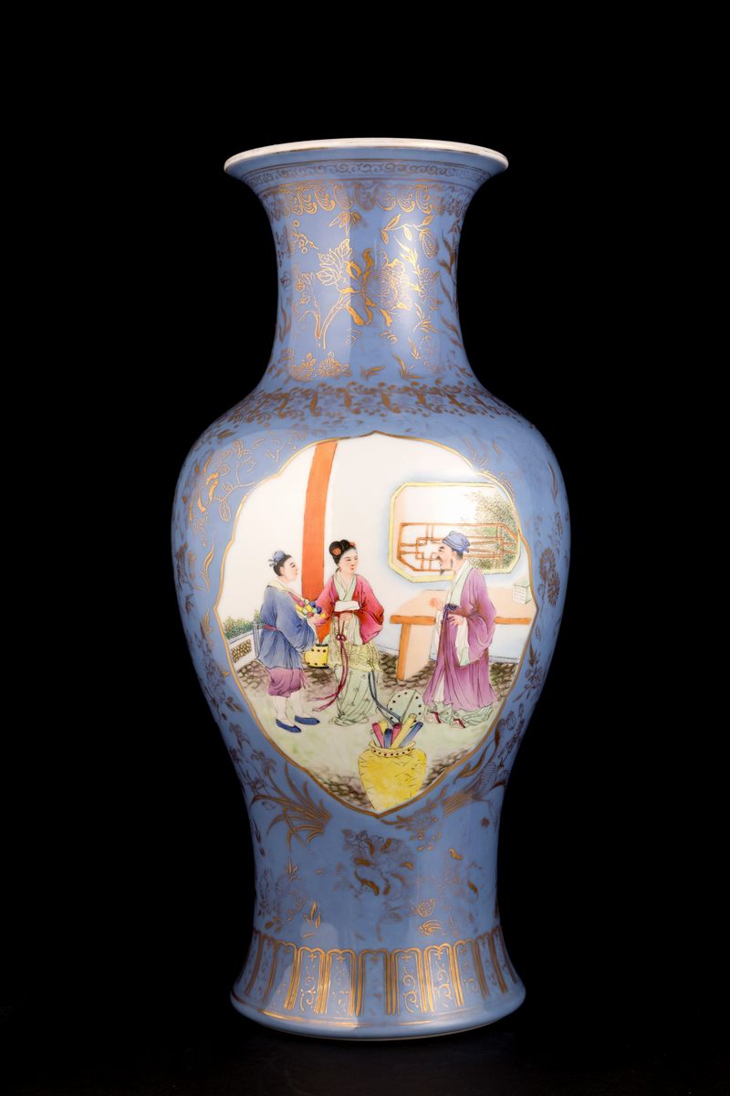 Vaso in porcellana, Famiglia Rosa, Cina, seconda metà del XX secolo