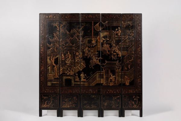 A LAQUER WOOD SCREEN