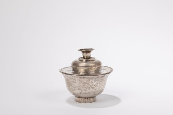A SILVER CUP AND COVER