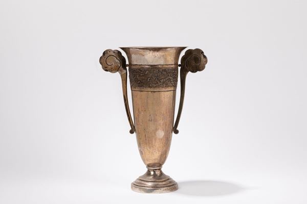A SILVER VASE