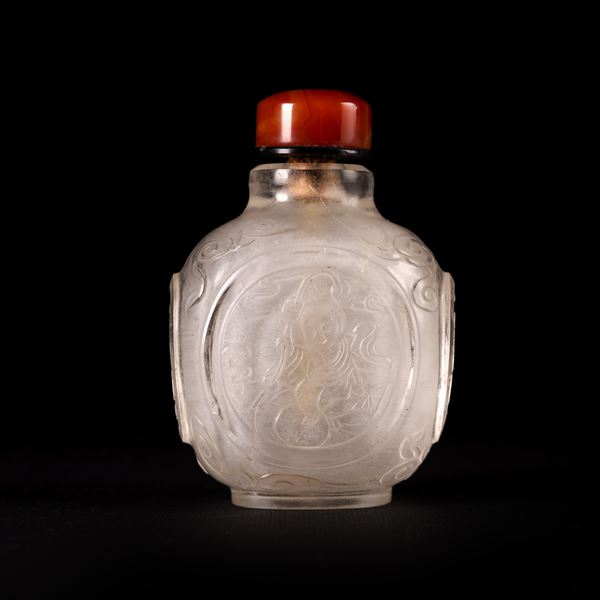  SNUFF BOTTLE IN CRISTALLO DI ROCCA