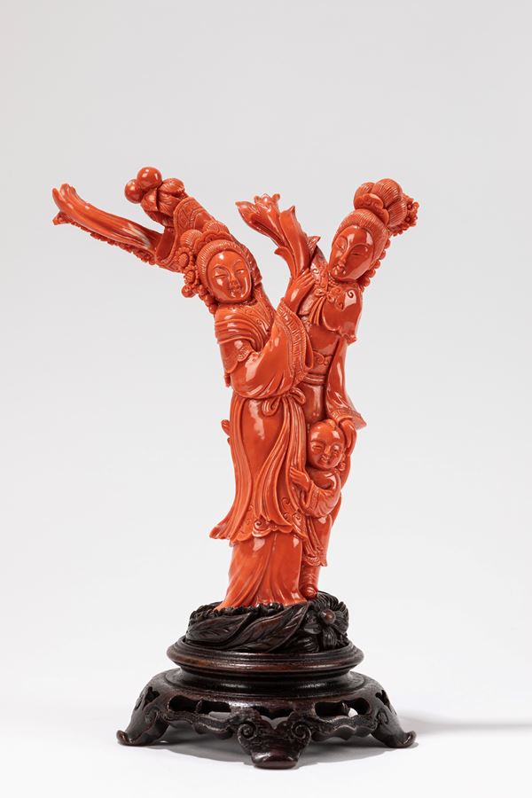 ☼A RED CARVED CORAL