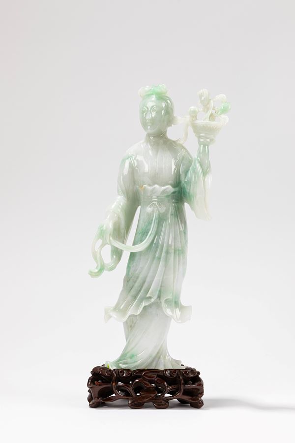SCULTURA IN GIADEITE  (Cina, XX secolo)  - Asta Fine Asian Art - Marco Polo Auctions - Asian Art Auctions Milano