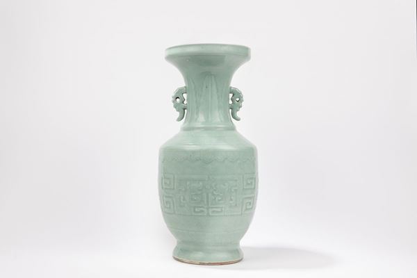 A CELADON PORCELAIN VASE