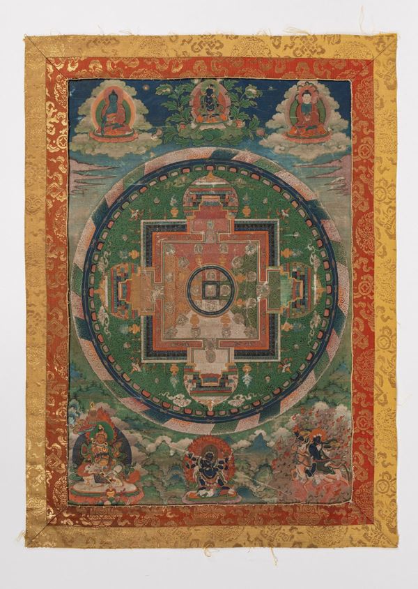 A SILK THANGKA