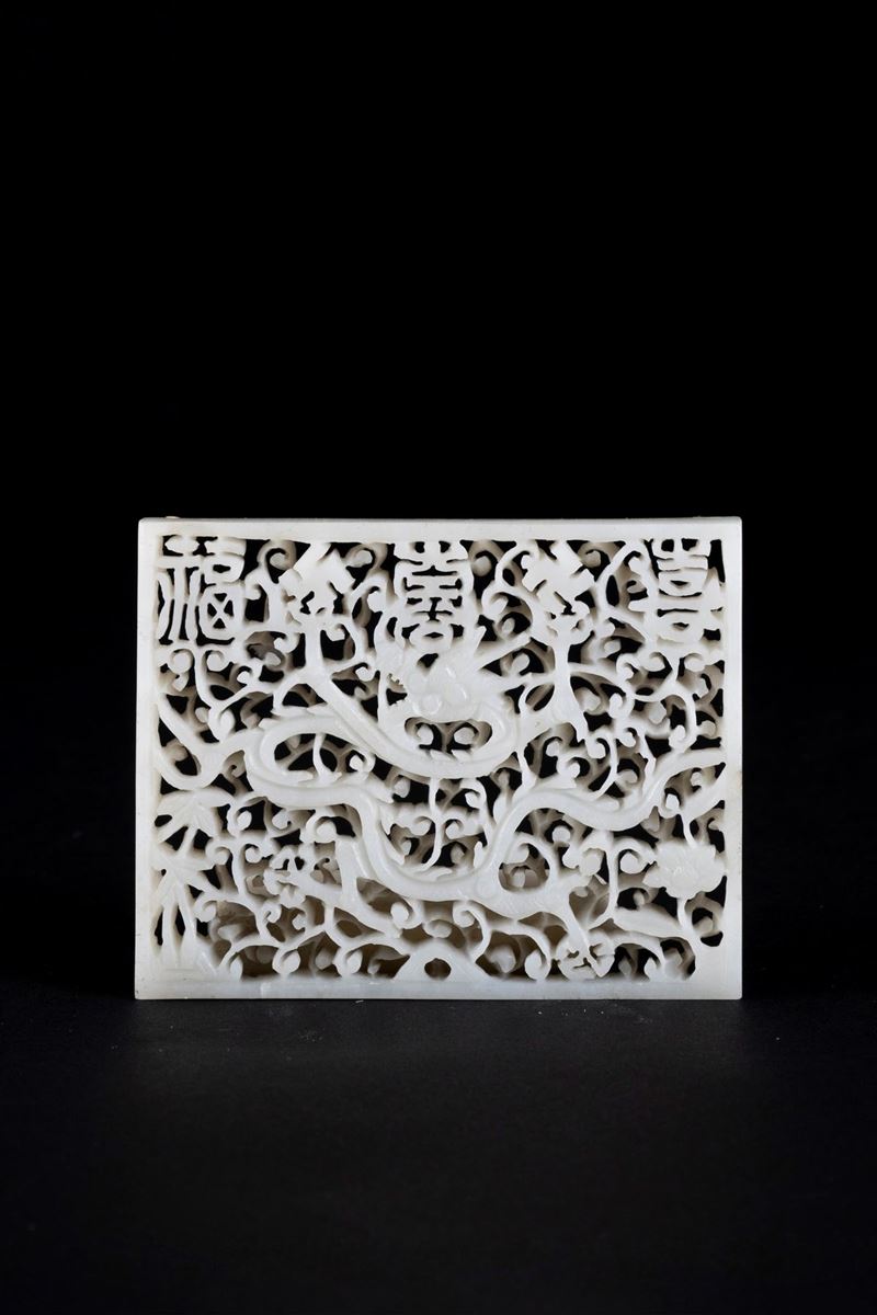 PLACCA DA CINTURA IN GIADA BIANCA