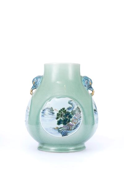 Vaso in Porcellana Famiglia Rosa