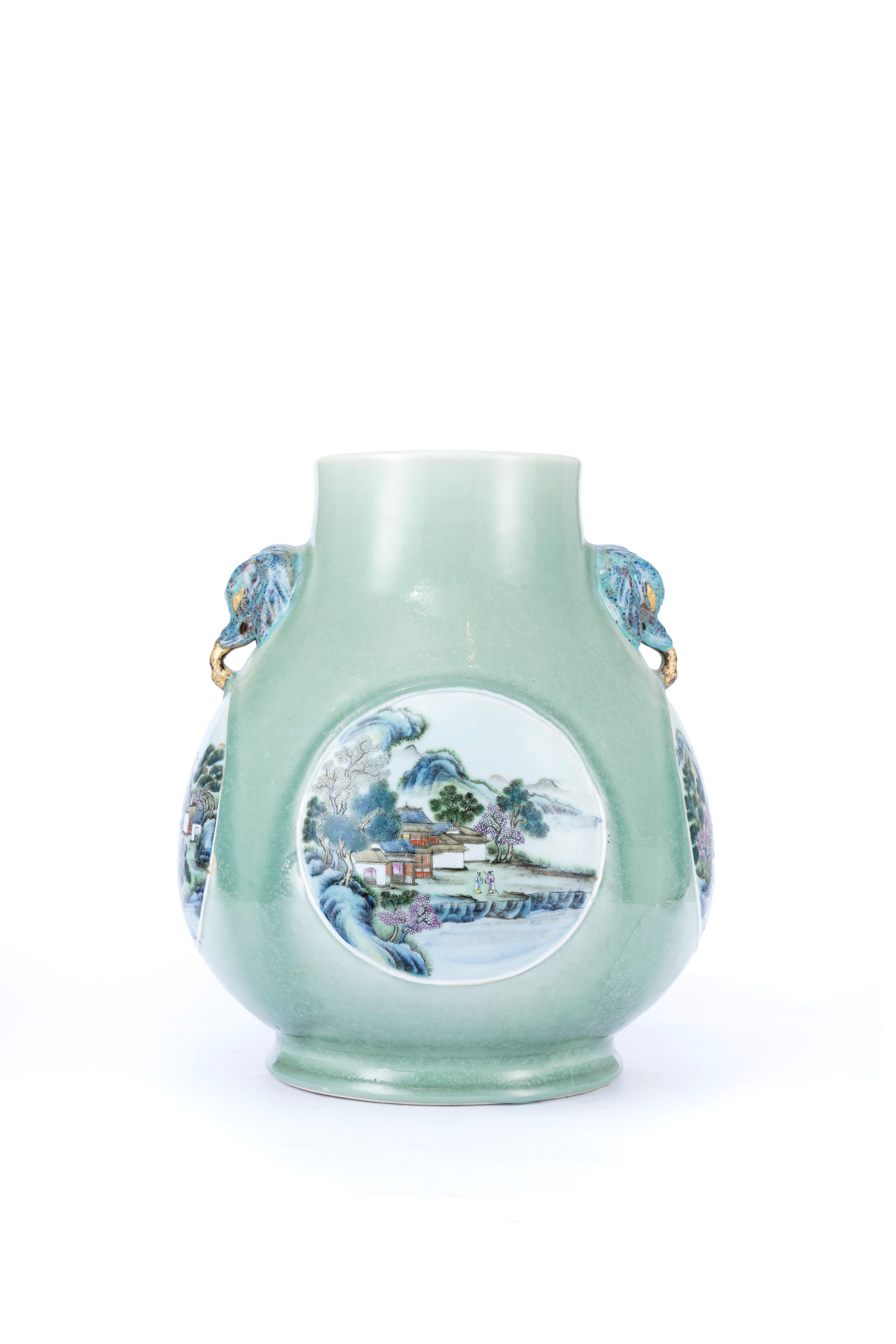Vaso in Porcellana Famiglia Rosa