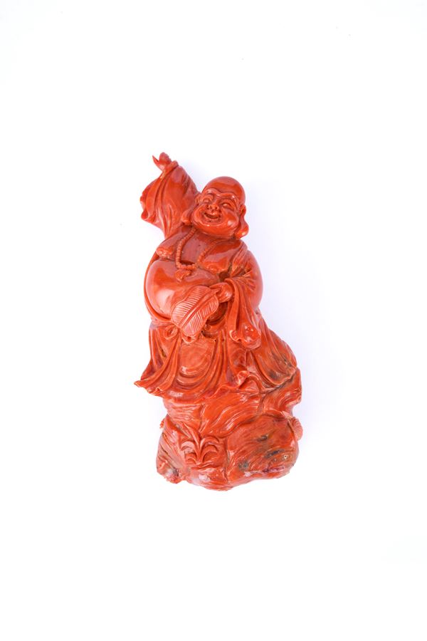 ☼FIGURA IN CORALLO ROSSO MOMO O CERASUOLO