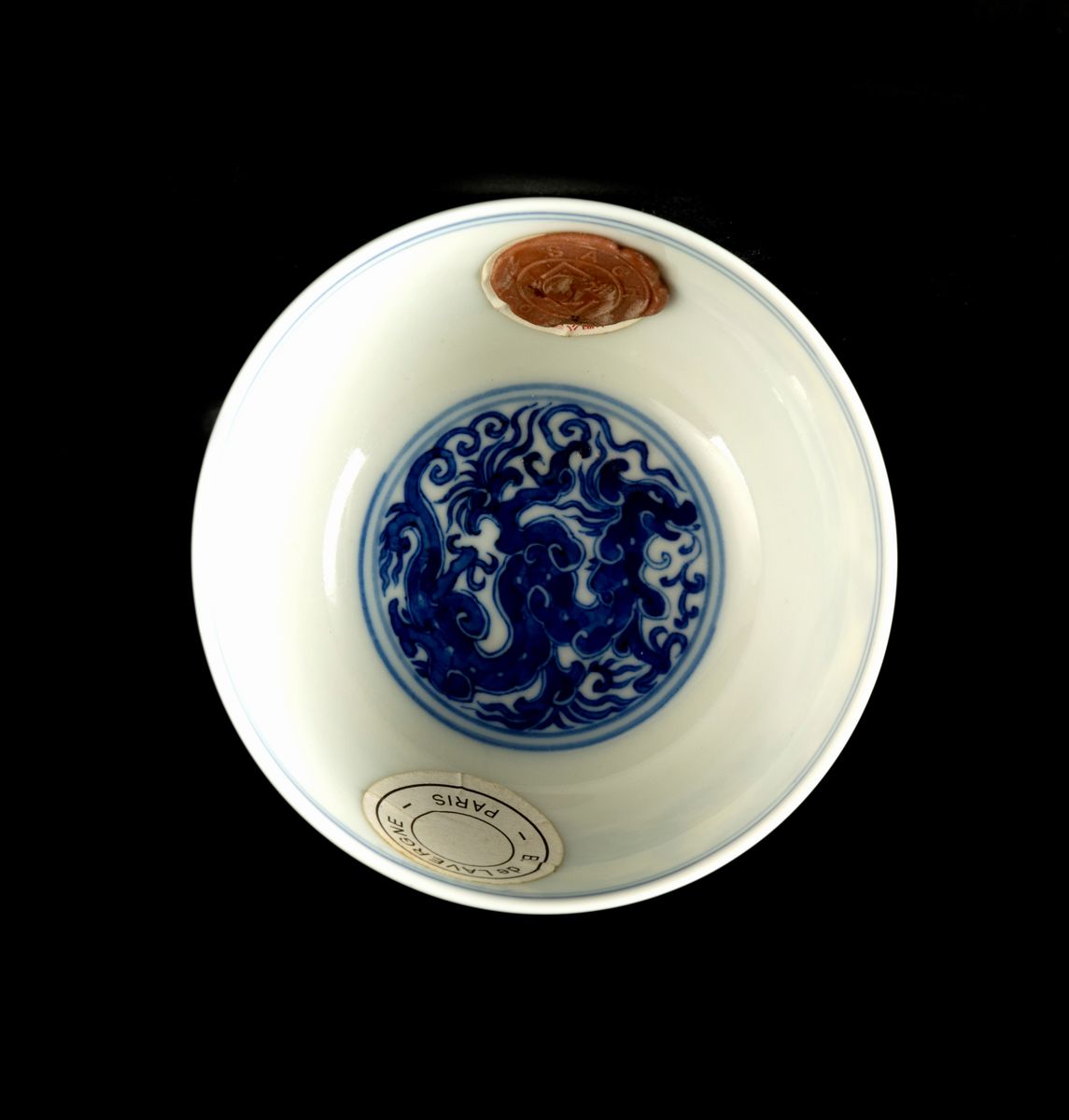 TAZZINA IN PORCELLANA BIANCA E BLU