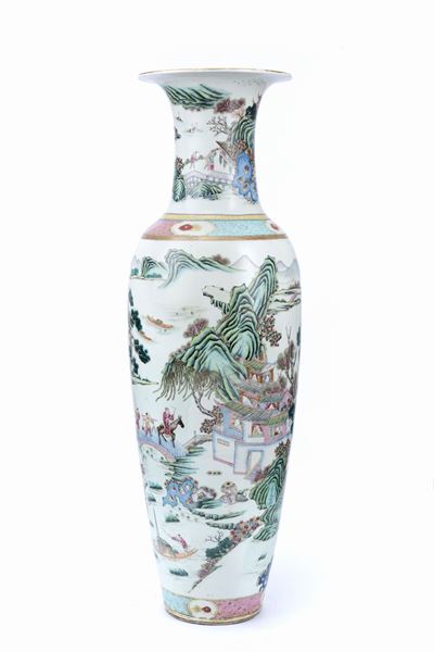 Grande Vaso in Porcellana Famiglia Rosa