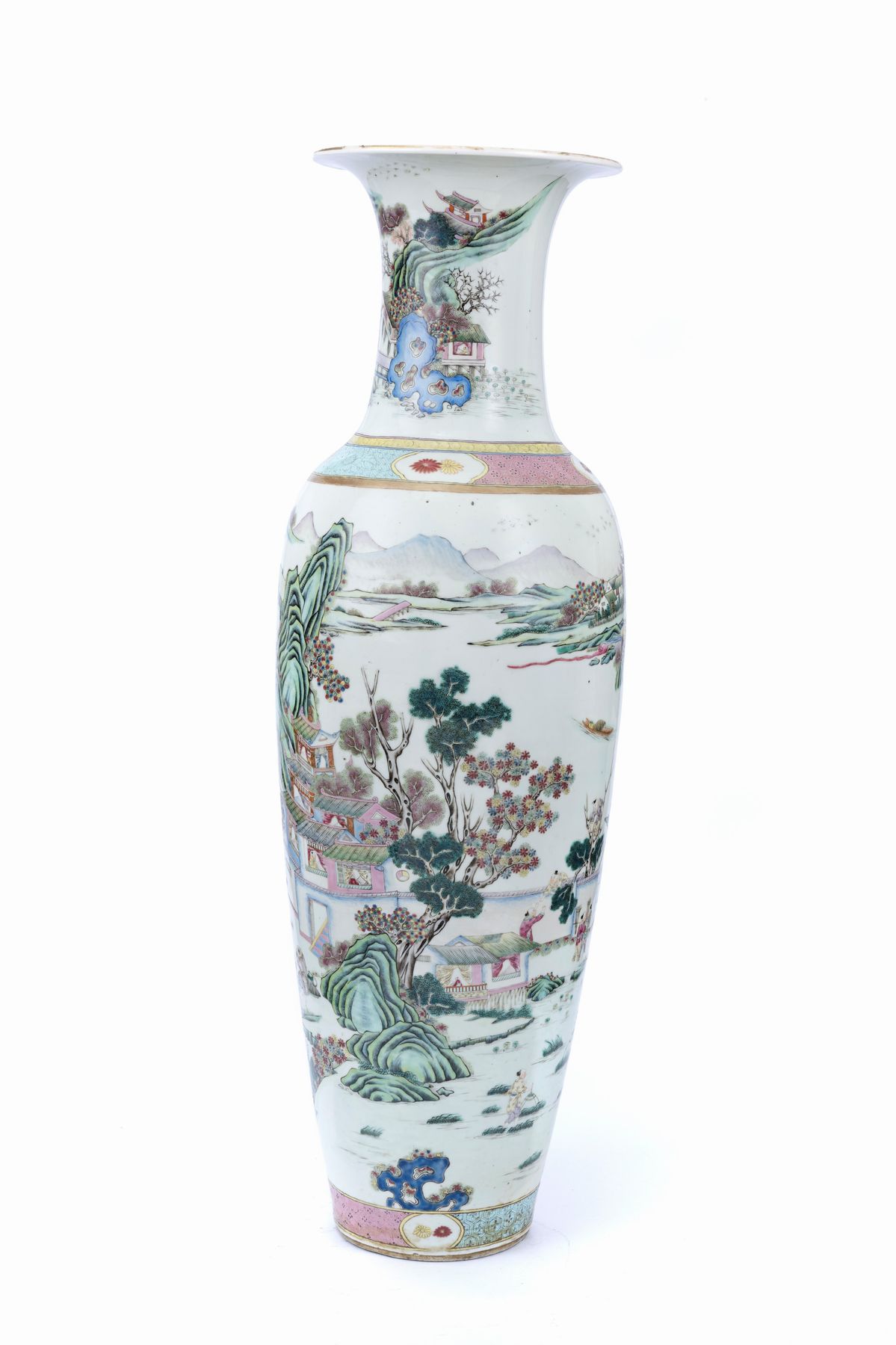Grande Vaso in Porcellana Famiglia Rosa