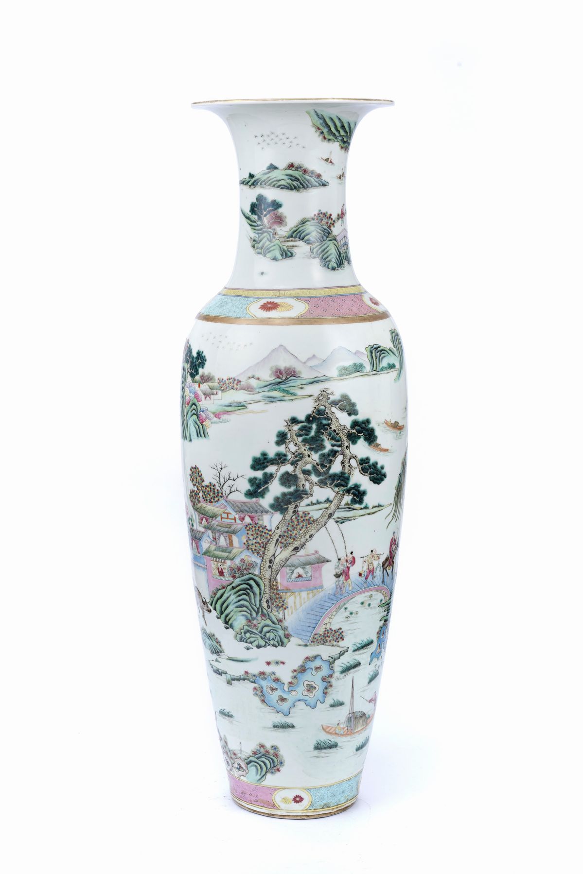 Grande Vaso in Porcellana Famiglia Rosa