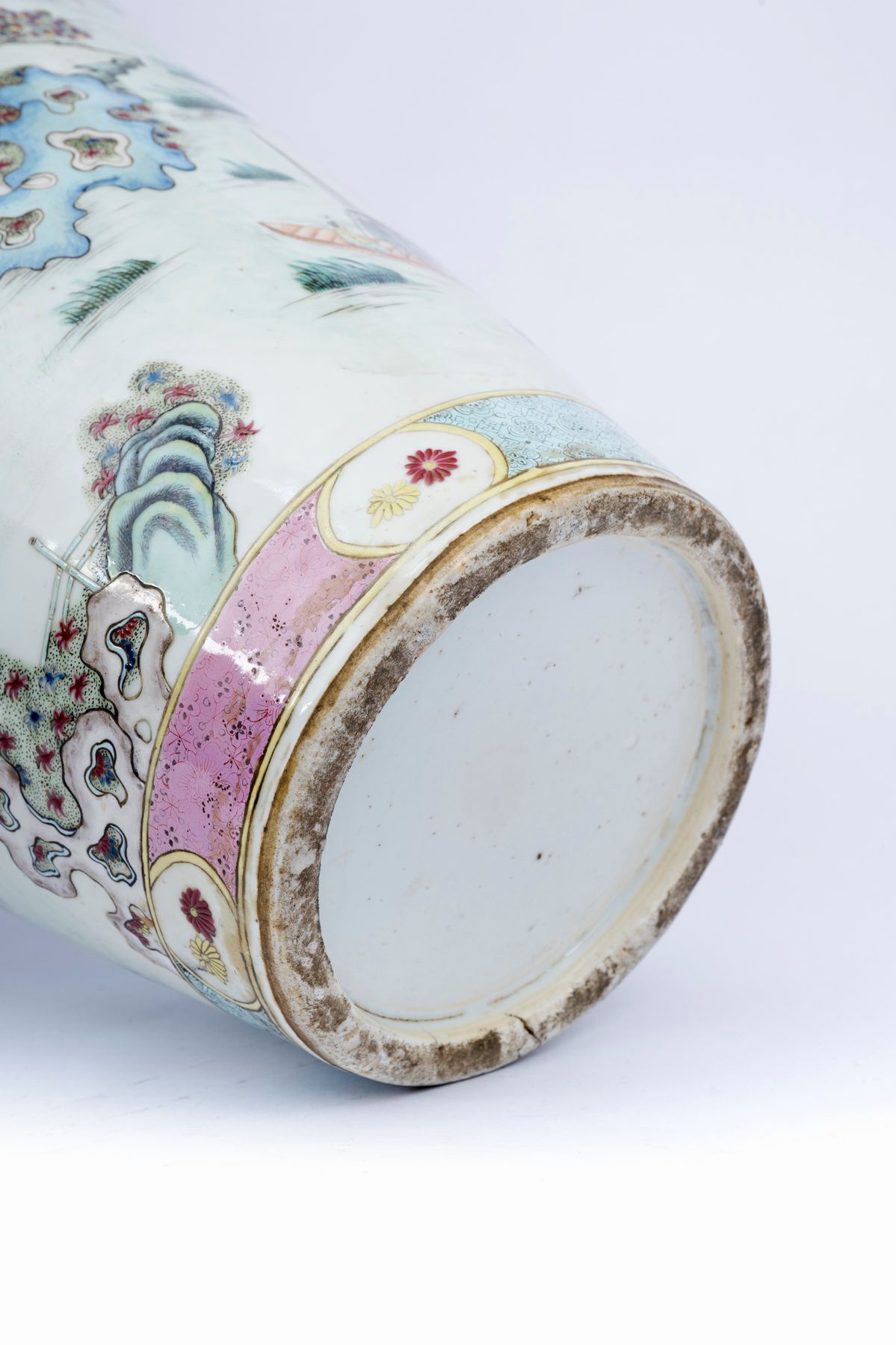 Grande Vaso in Porcellana Famiglia Rosa