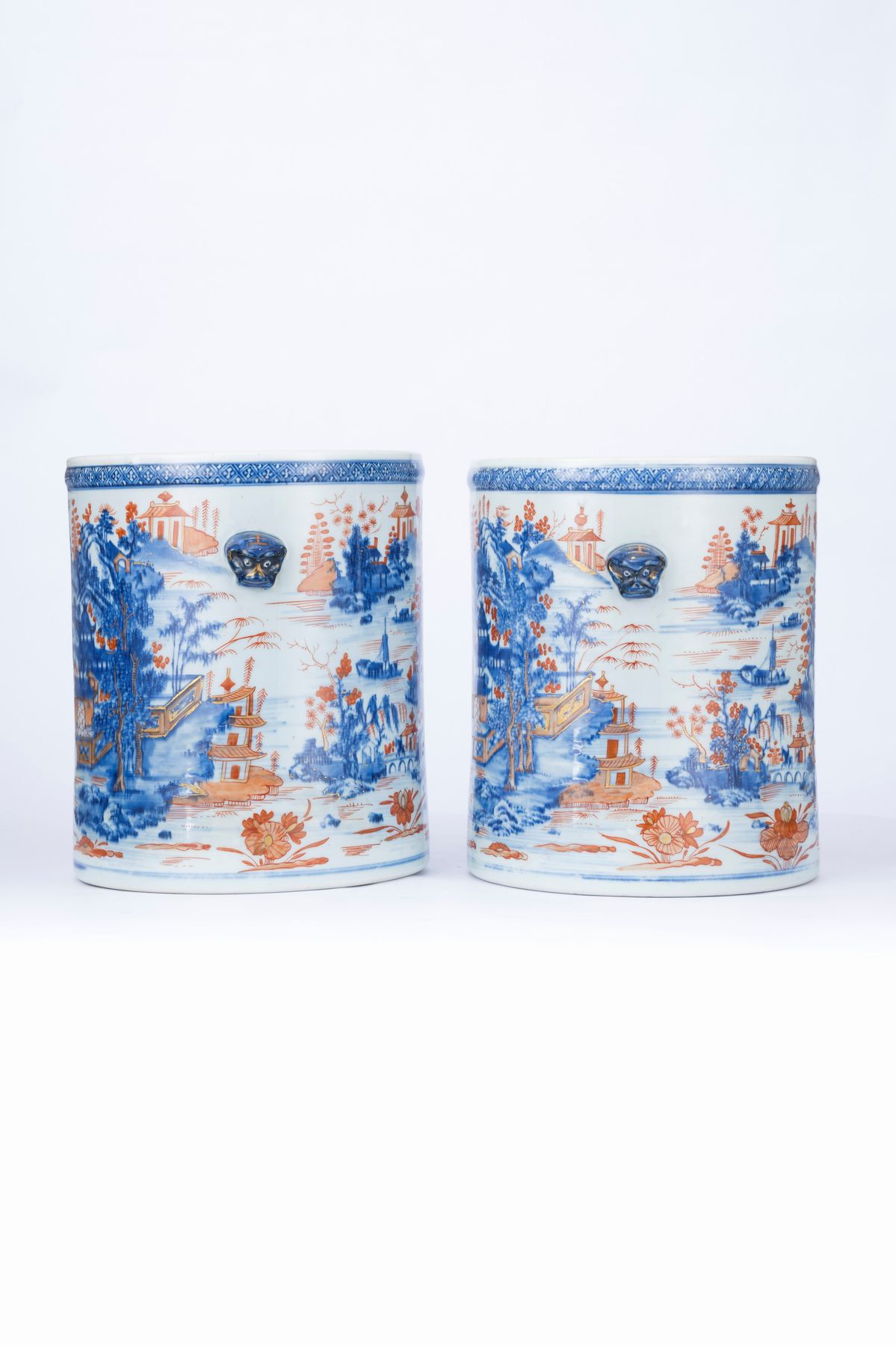 Coppia di Secchielli per Vino in Porcellana Imari