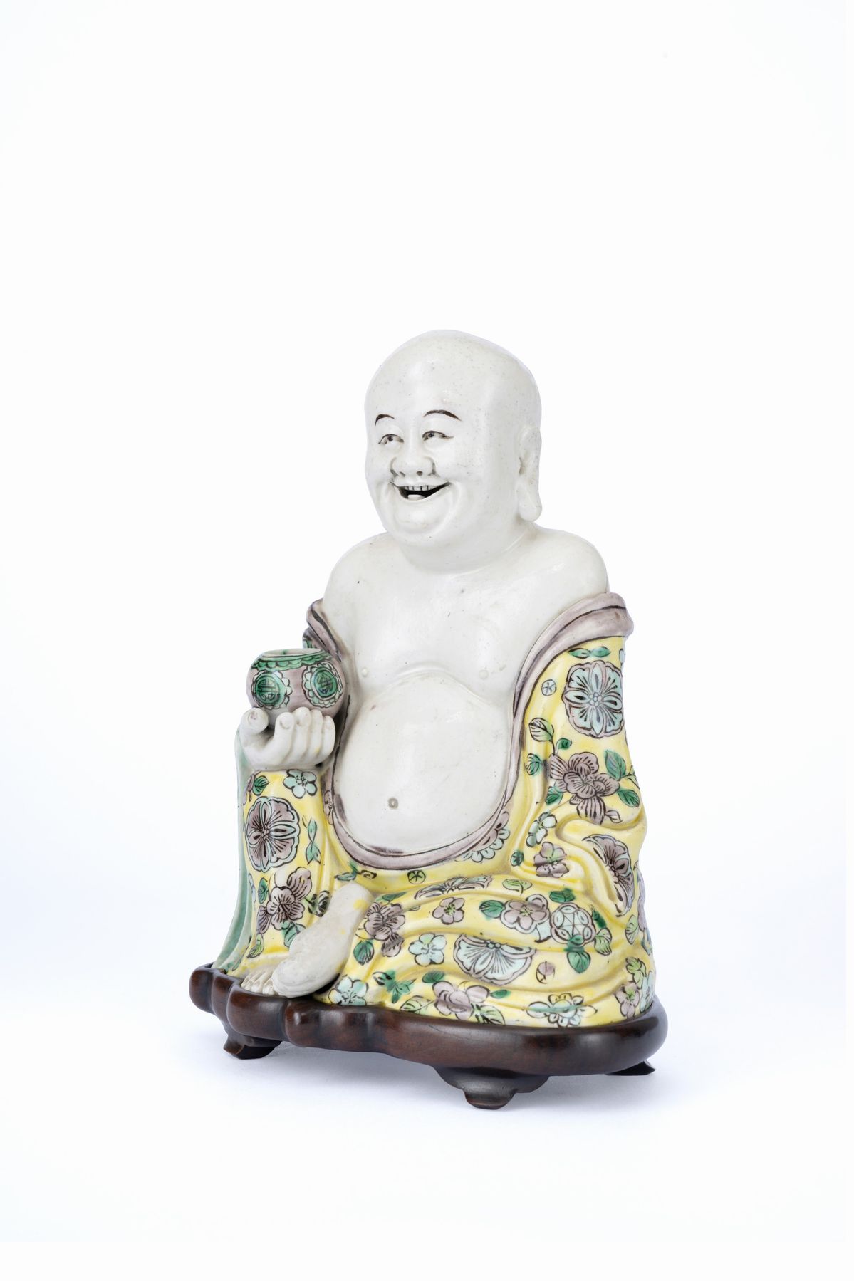 BUDDHA IN PORCELLANA FAMIGLIA VERDE