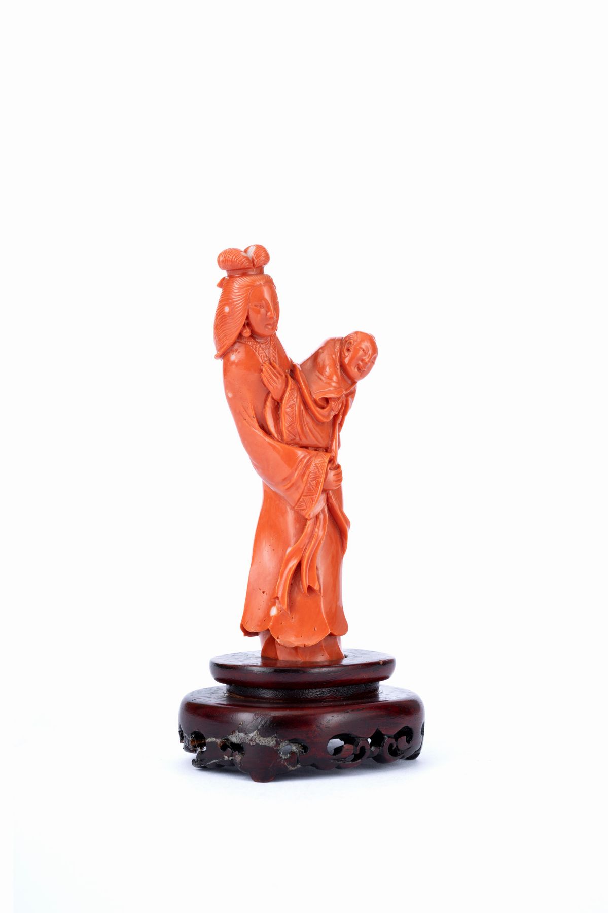☼PICCOLA FIGURA IN CORALLO MOMO O CERASUOLO