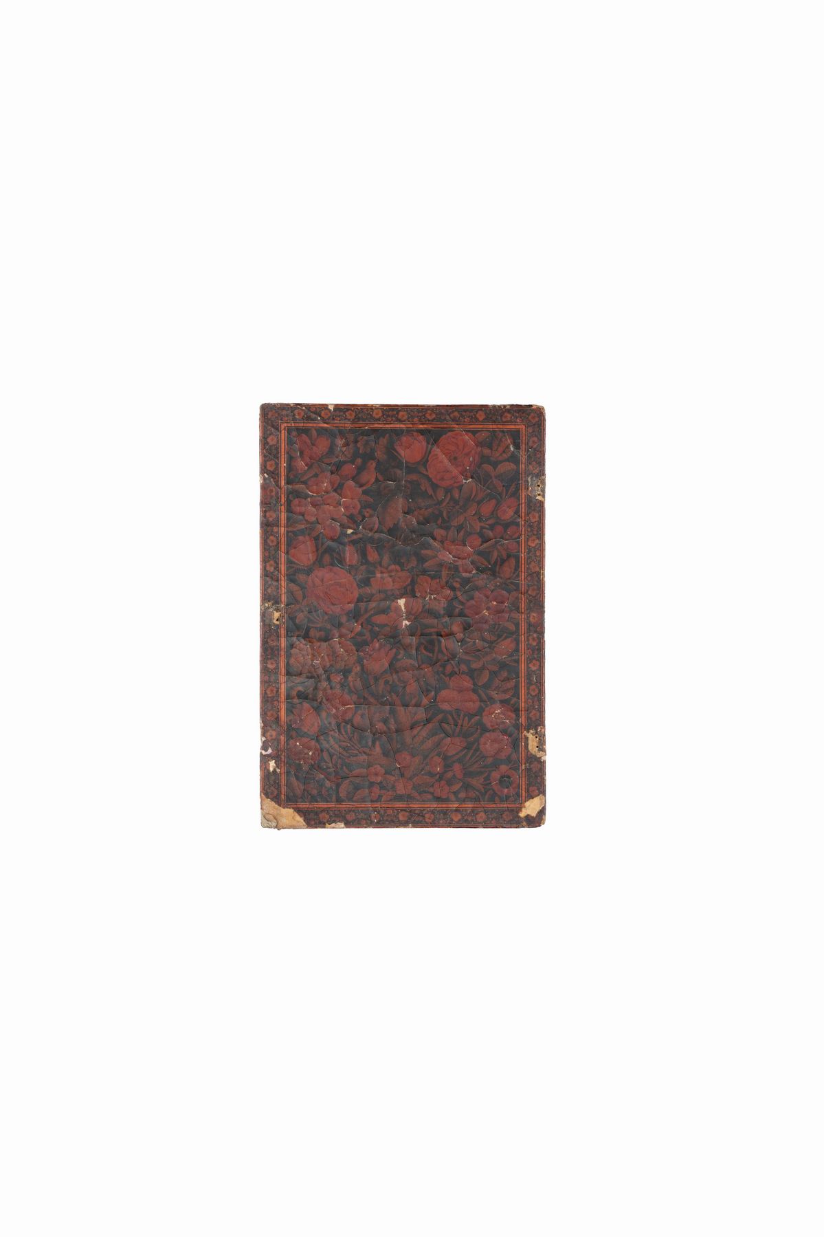 Copertina di Libro Qajar in Papier Mache e Lacca
