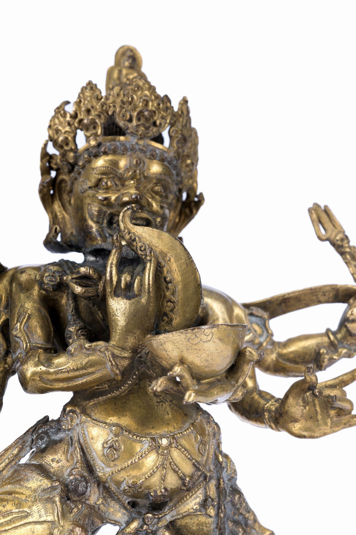 RARO MAHAKALA IN BRONZO DORATO