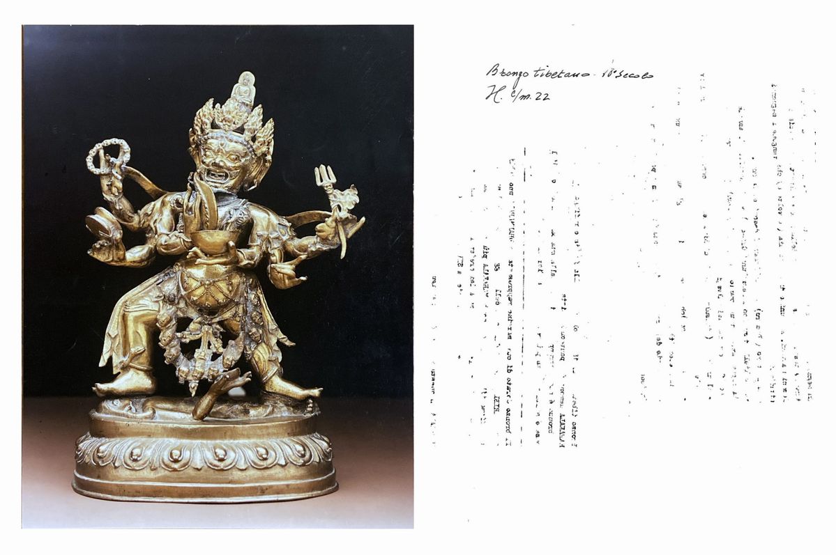 RARO MAHAKALA IN BRONZO DORATO