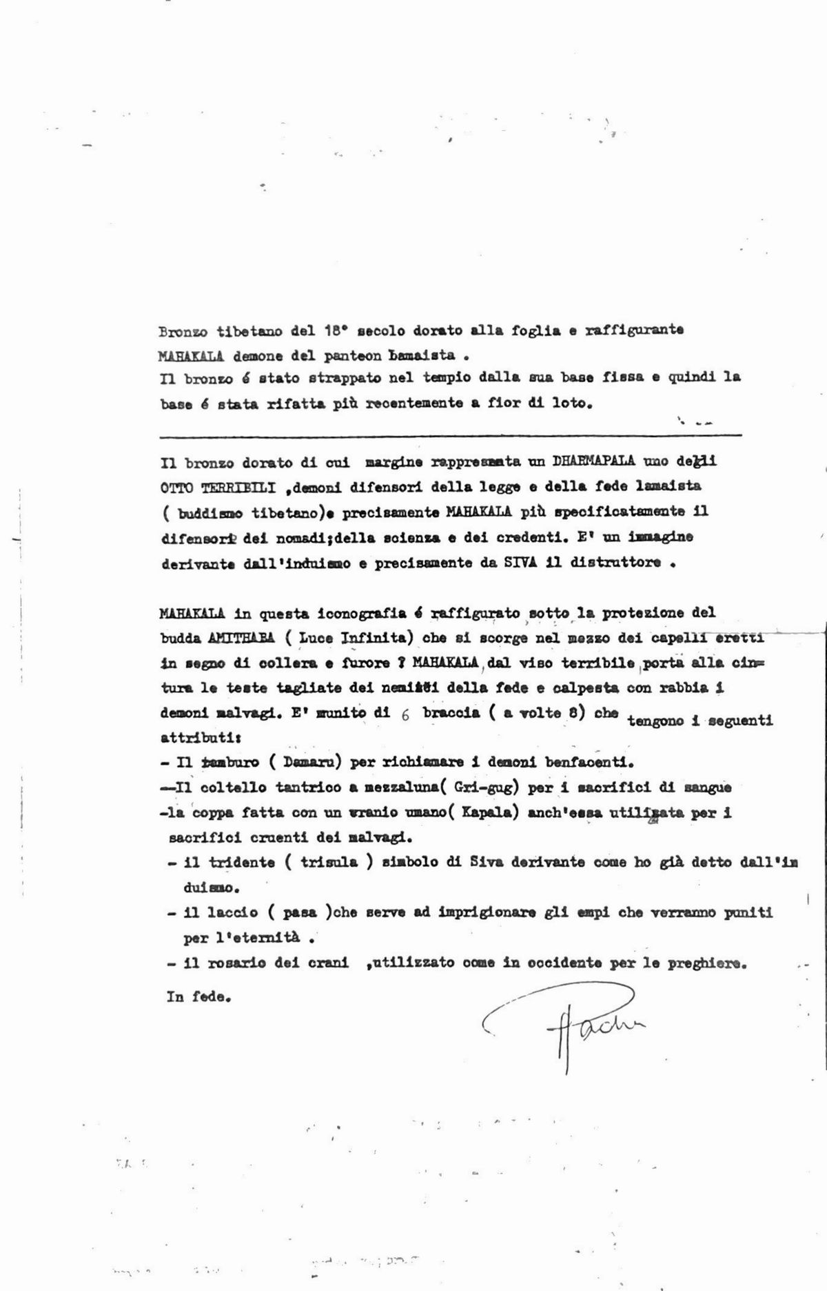 RARO MAHAKALA IN BRONZO DORATO