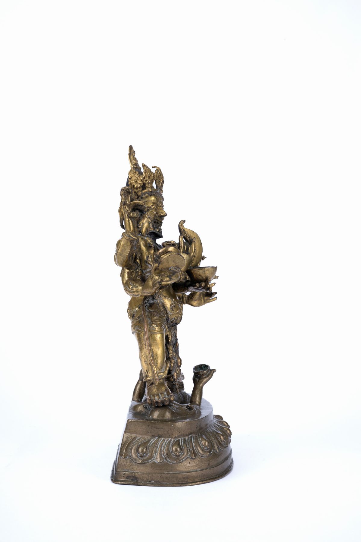 RARO MAHAKALA IN BRONZO DORATO