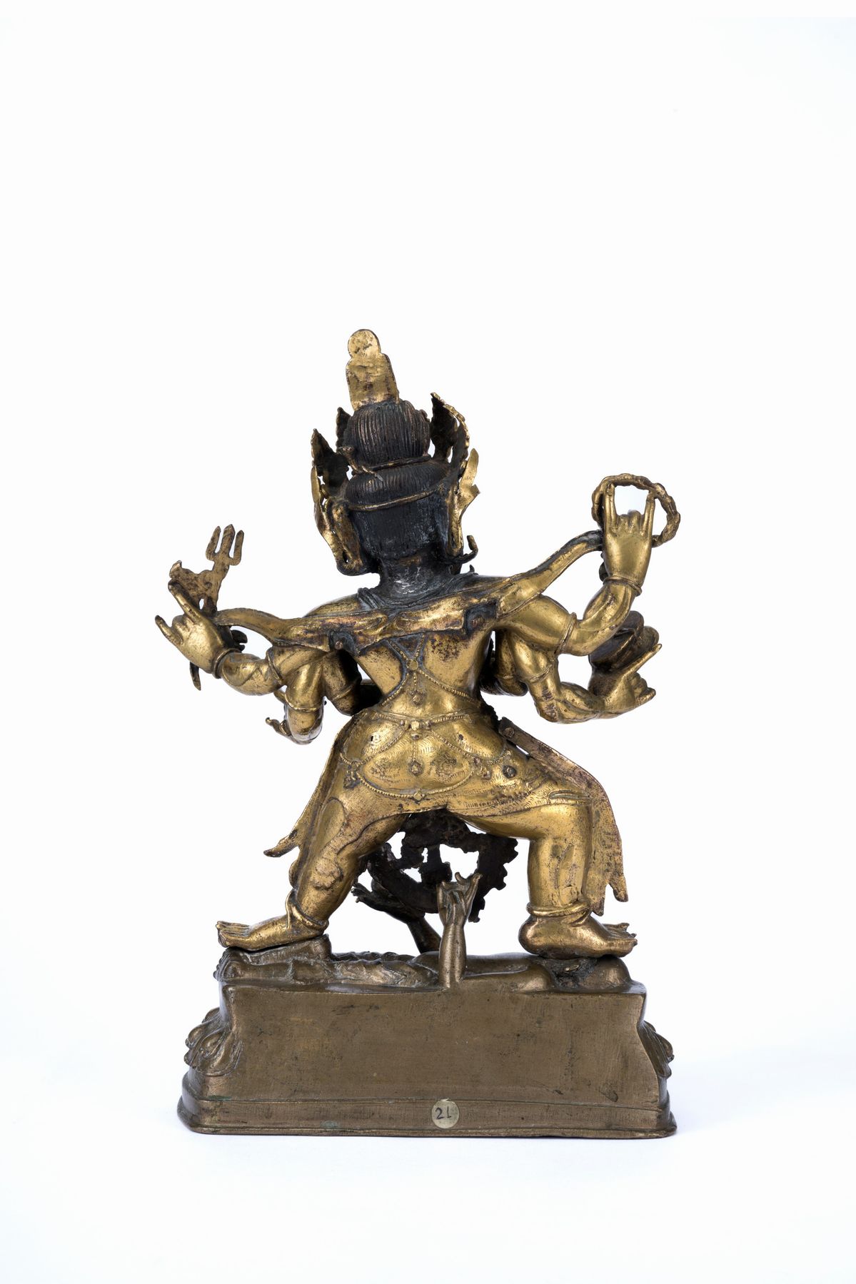 RARO MAHAKALA IN BRONZO DORATO