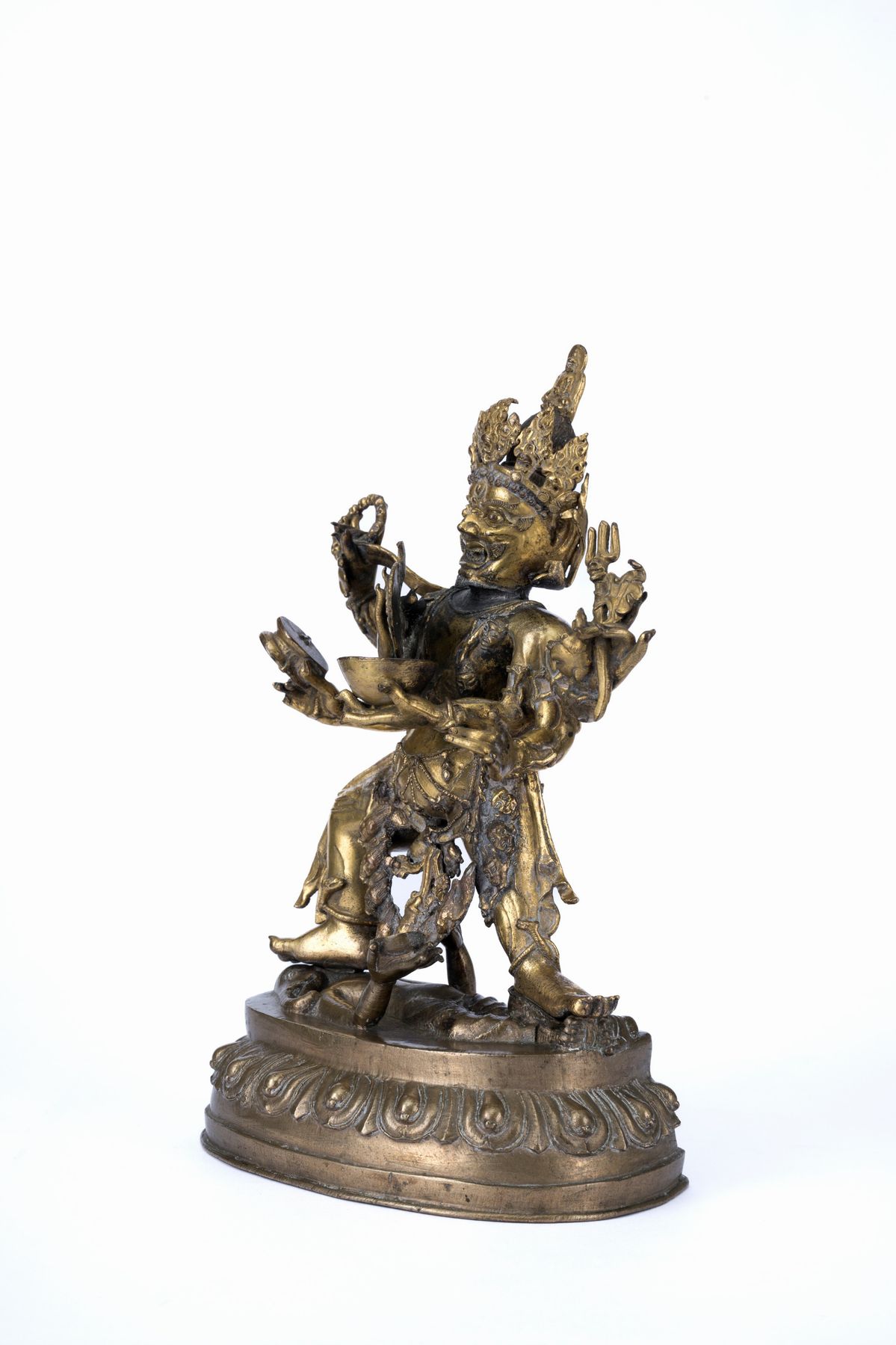 RARO MAHAKALA IN BRONZO DORATO