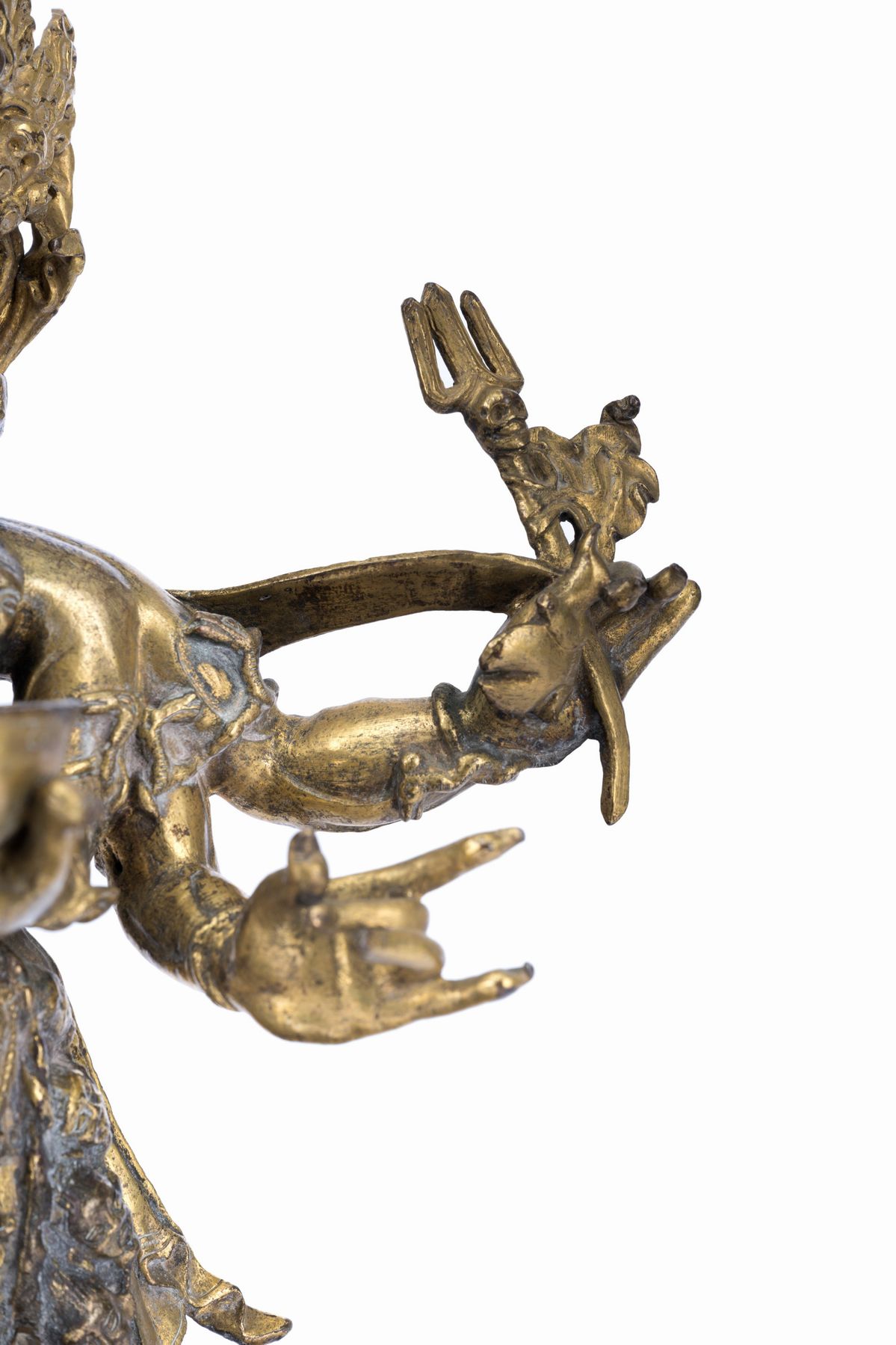 RARO MAHAKALA IN BRONZO DORATO