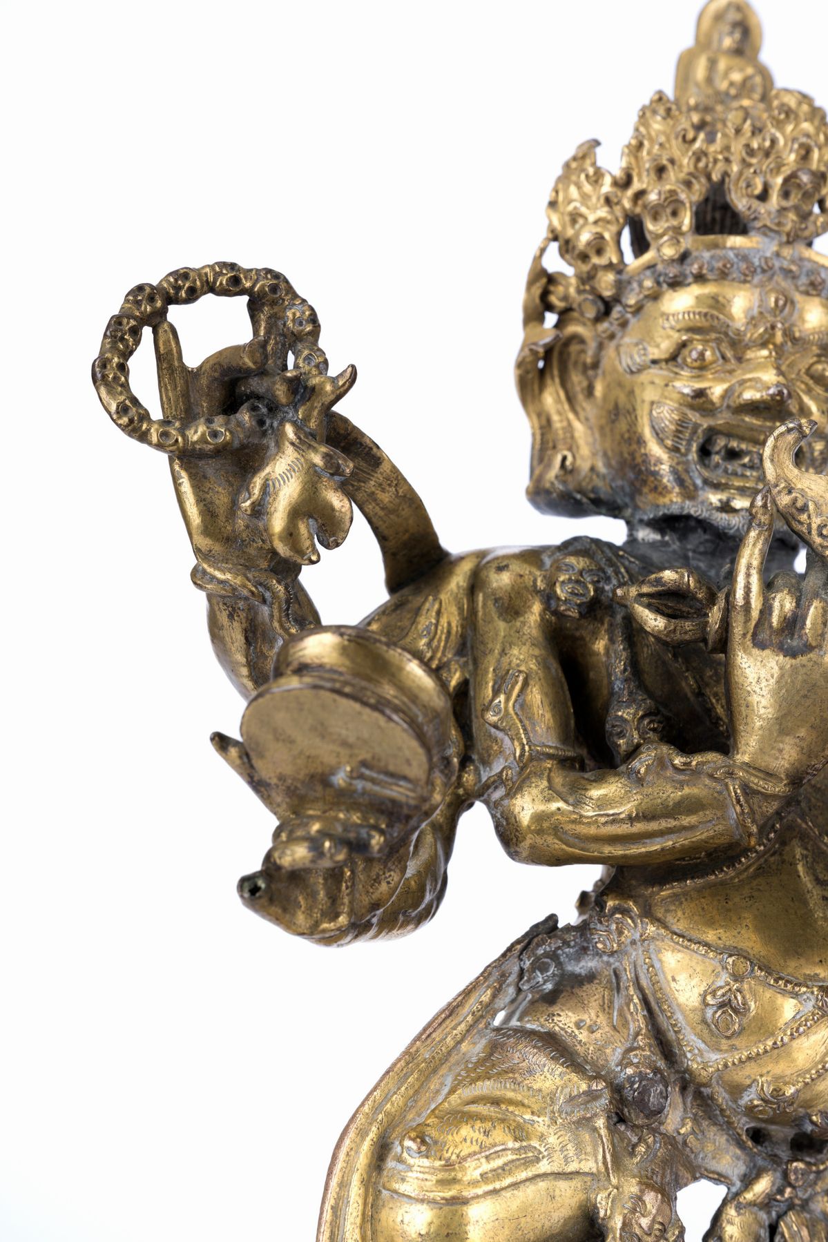 RARO MAHAKALA IN BRONZO DORATO