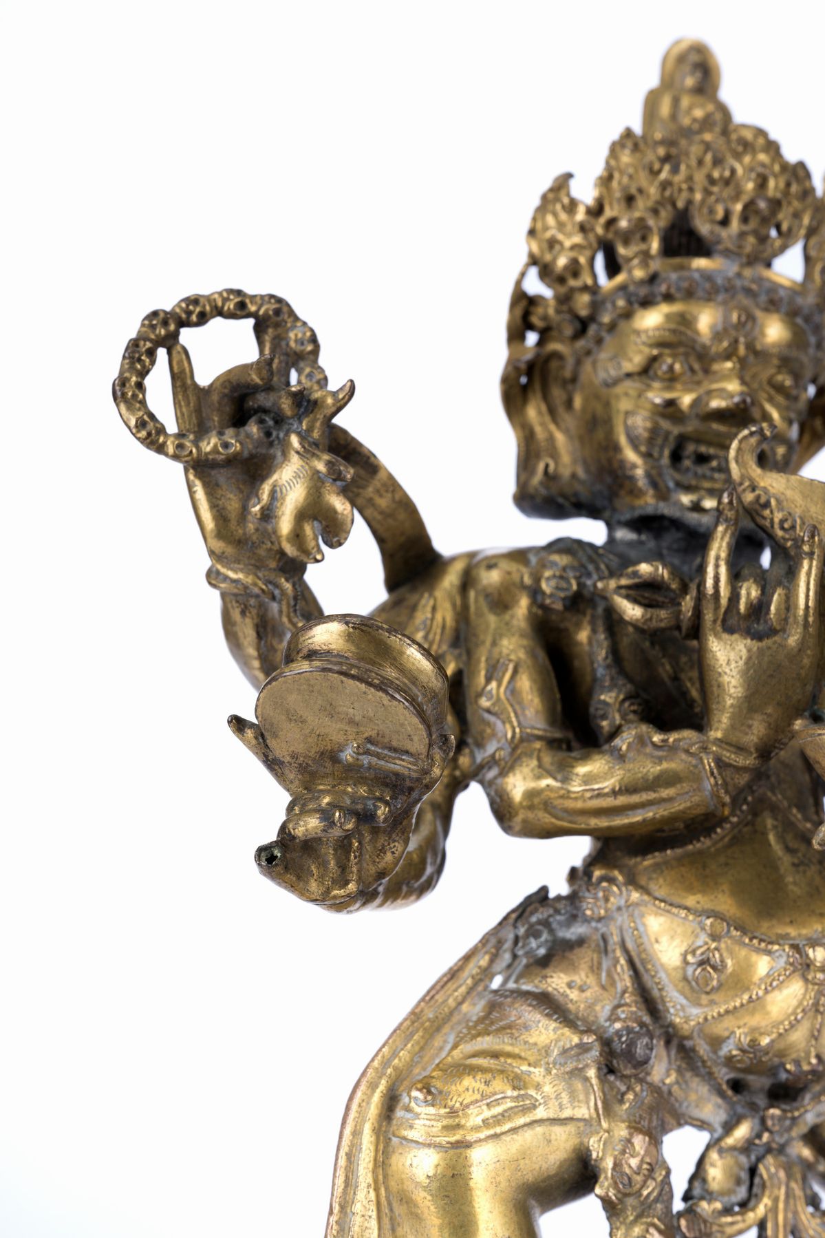 RARO MAHAKALA IN BRONZO DORATO