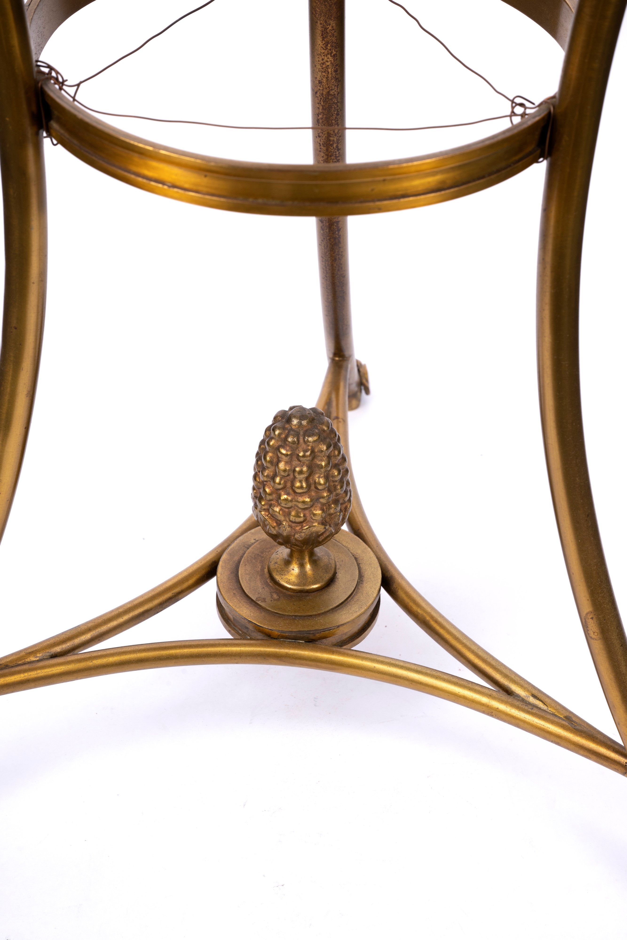 Tavolino in Bronzo Dorato e Porcellana