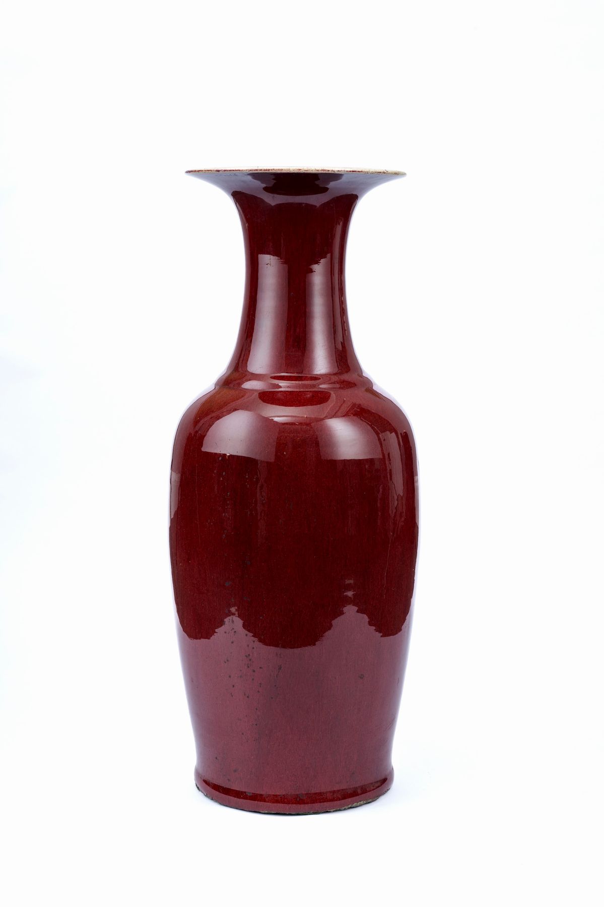 COPPIA DI GRANDI VASI MONOCROMI SANG-DE-BOEUF