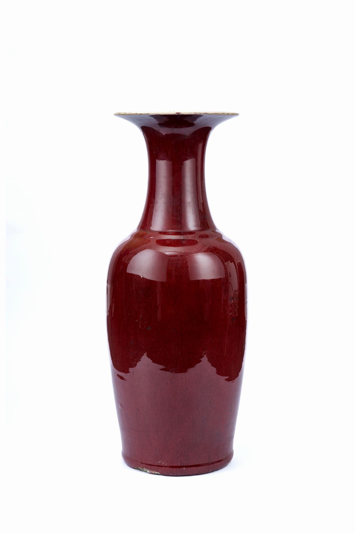 COPPIA DI GRANDI VASI MONOCROMI SANG-DE-BOEUF