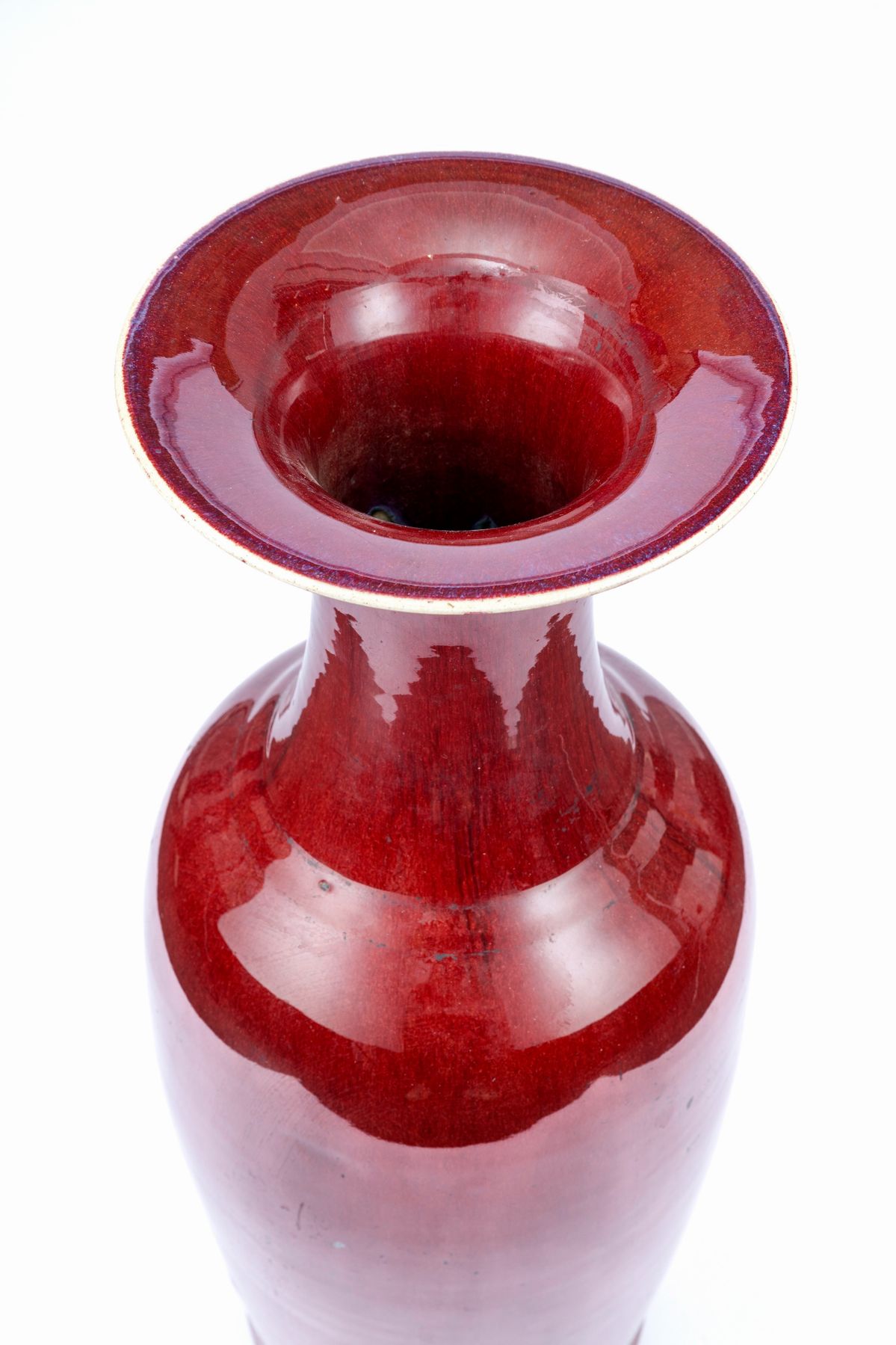 COPPIA DI GRANDI VASI MONOCROMI SANG-DE-BOEUF