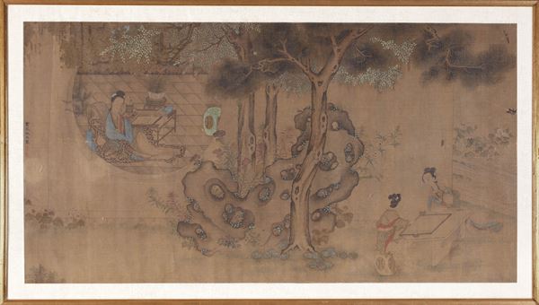 A PAINTING ON SILK  (China, Qing dynasty (1644-1911))  - Auction Fine Asian Art - Marcopolo srl - Marcopolo Asian Art Auction Milano