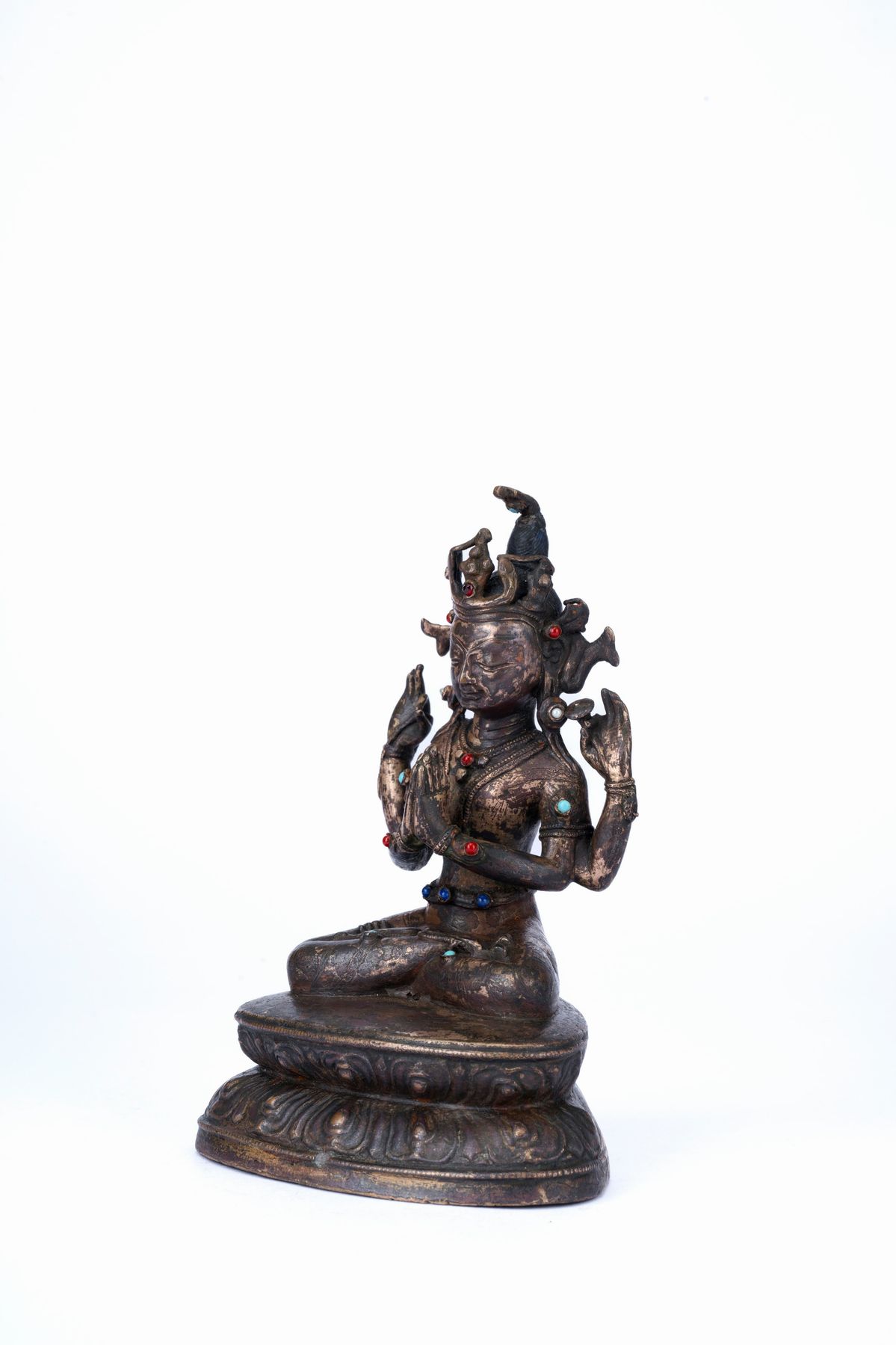 FIGURA DI AVALOKITESVARA IN BRONZO
