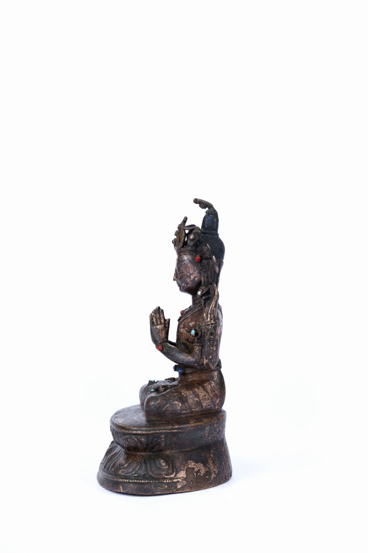 FIGURA DI AVALOKITESVARA IN BRONZO