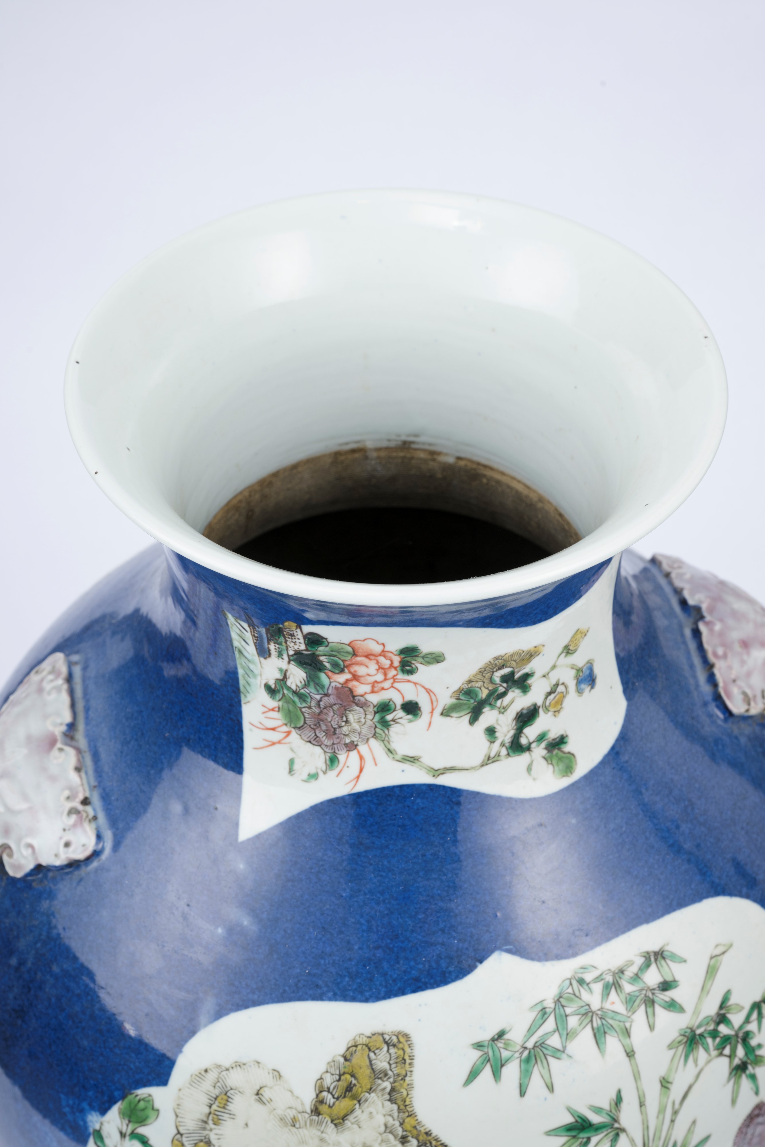 Grande Vaso in Porcellana Famiglia Verde