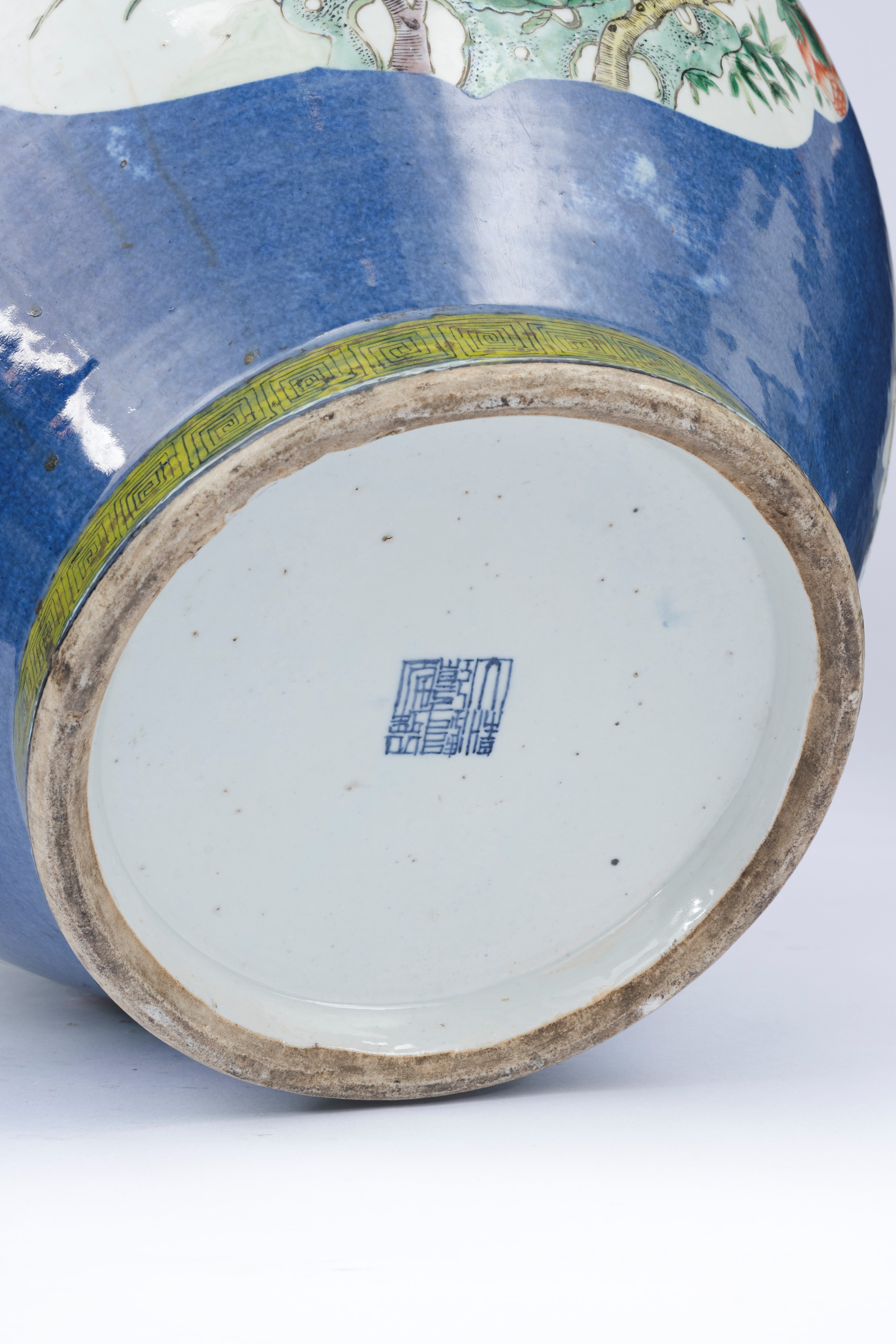Grande Vaso in Porcellana Famiglia Verde