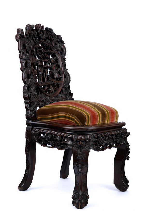 A HONGMU WOODEN CHAIR