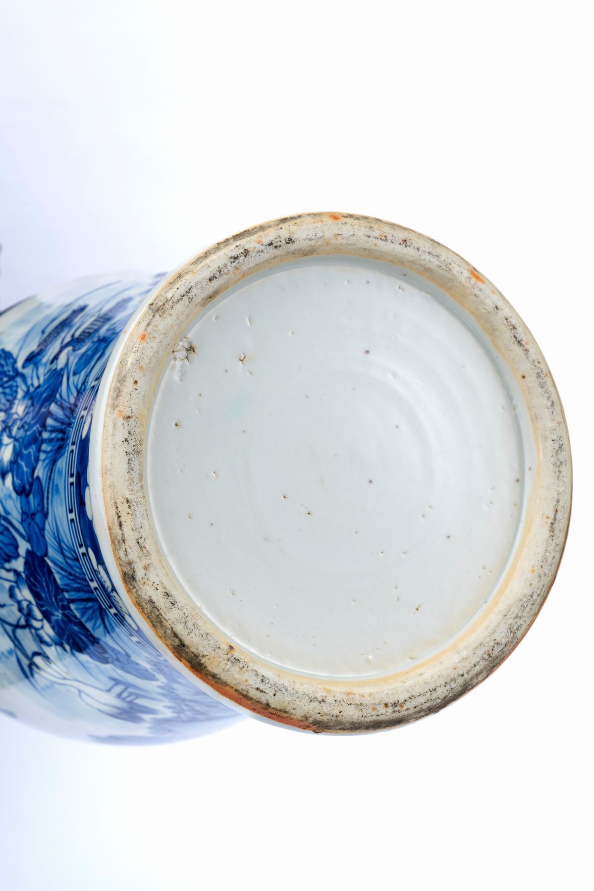 Grande Vaso in Porcellana Bianca e Blu
