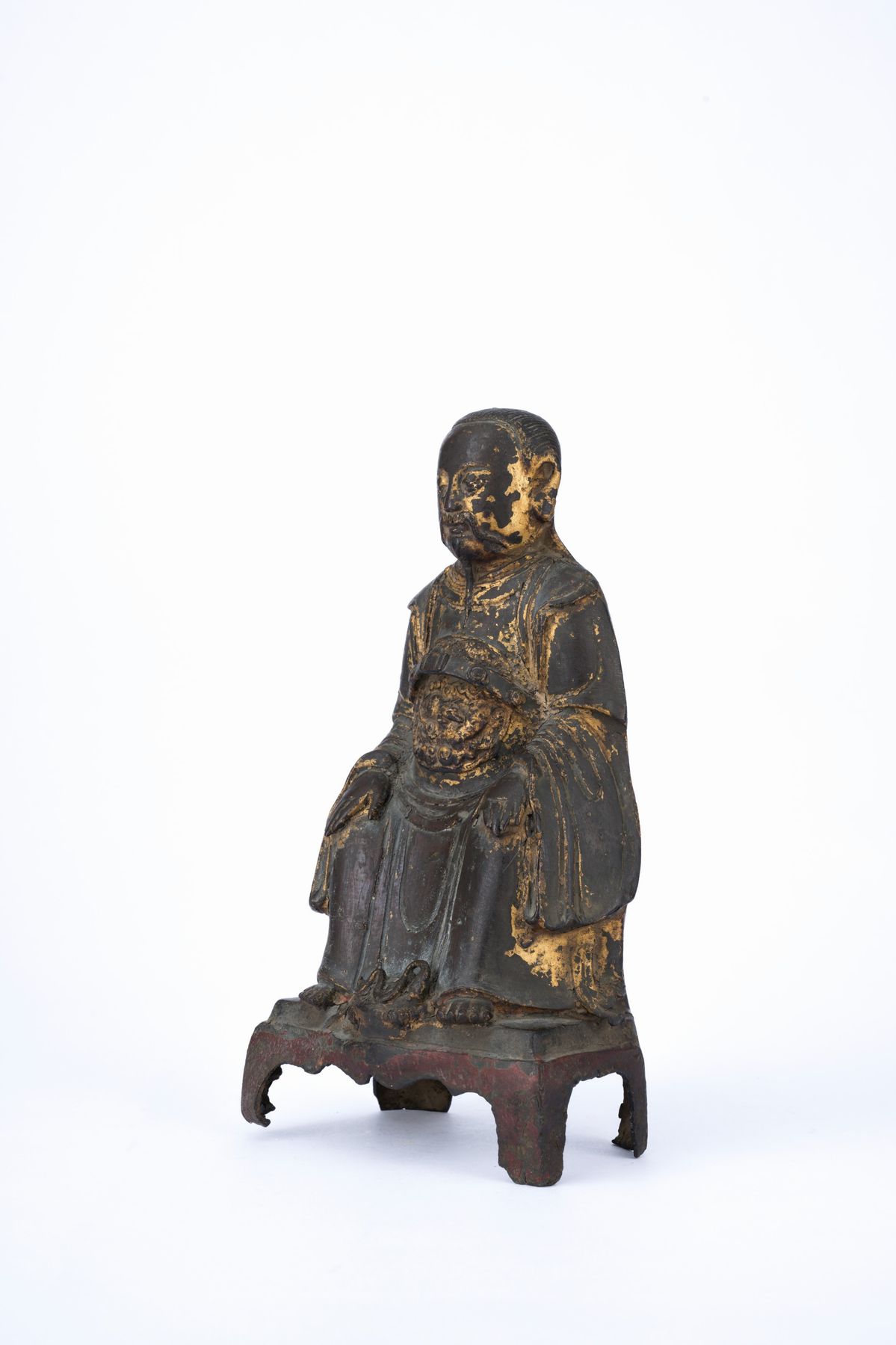 FIGURA IN BRONZO DORATO