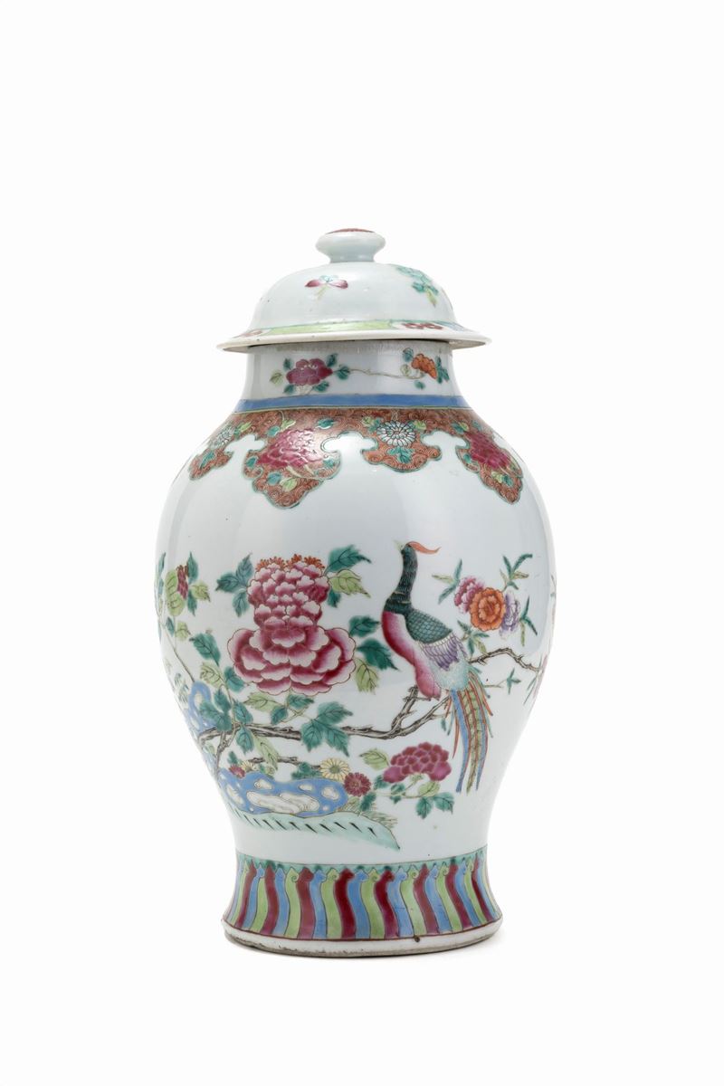 Potiche in Porcellana Famiglia Rosa