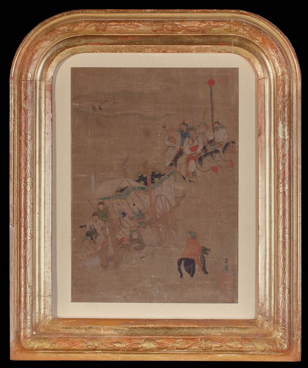 DIPINTO SU SETA   (Cina, dinastia Qing (1644-1911))  - Asta Fine Asian Art - Marcopolo srl - Marcopolo Asian Art Auction Milano