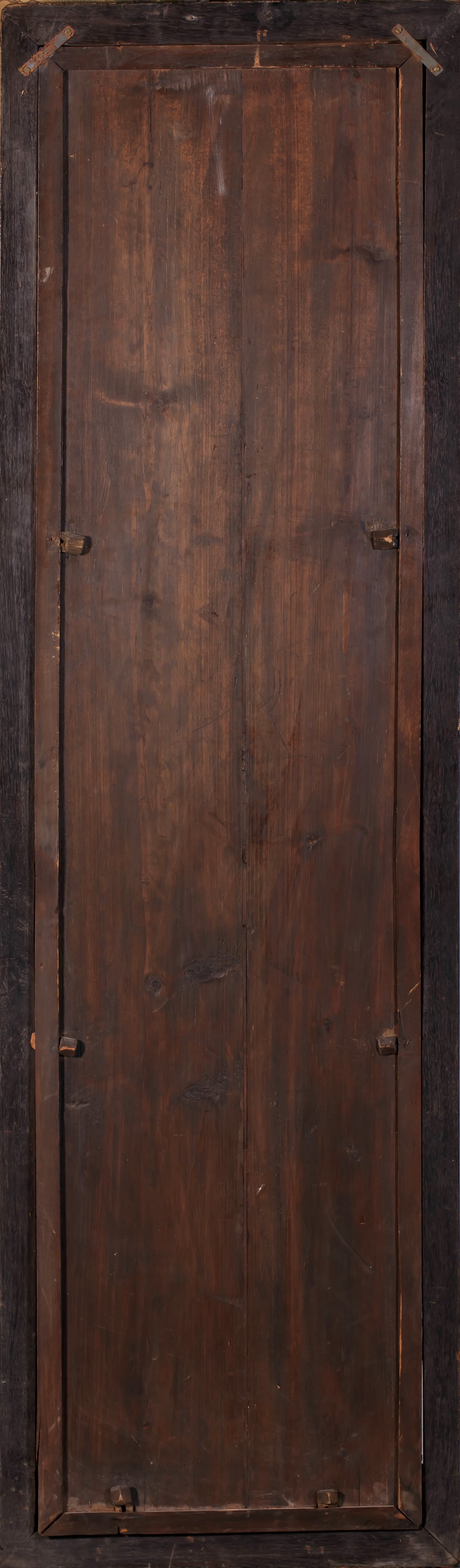 ESTREMAMENTE RARA COPPIA DI PANNELLI IN LEGNO E PORCELLANA QIANJIANG FIRMATA DA WANG JUNSHUN