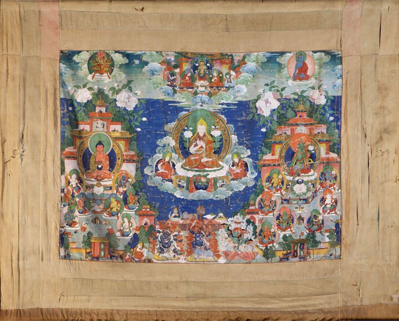 Thangka Raffigurante Tsongkhapa