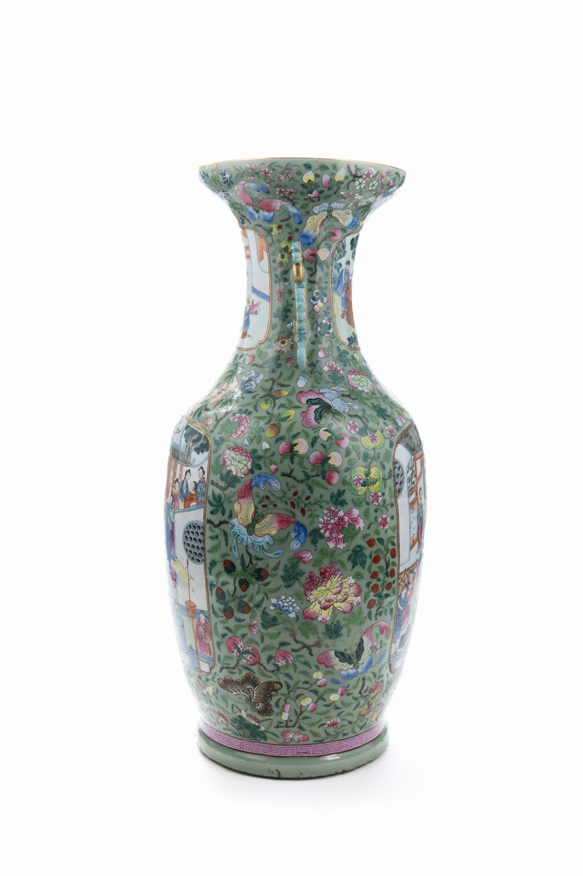 Grande Vaso in Porcellana Famiglia Rosa