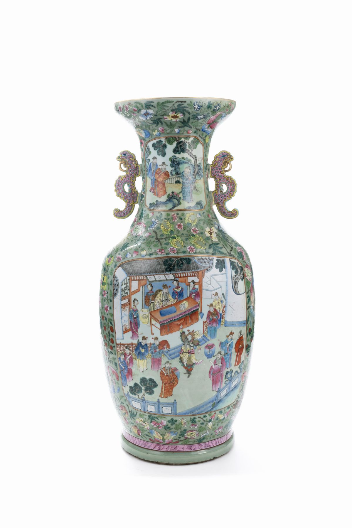 Grande Vaso in Porcellana Famiglia Rosa